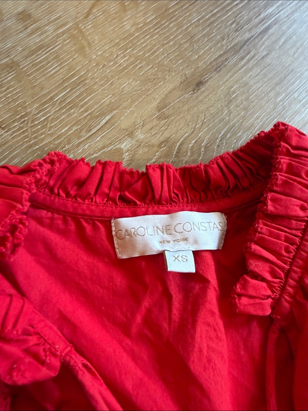 Caroline Constas Red Ruffle mini Sundress - - Picture 3 of 6